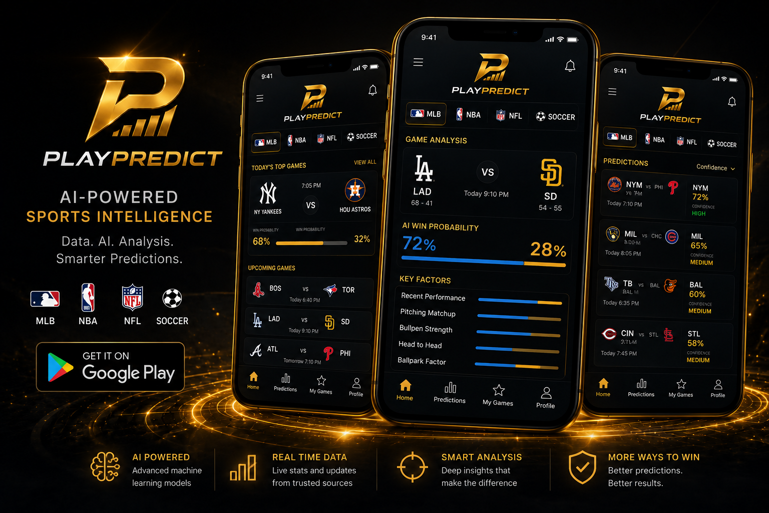 PlayPredict sports analysis interface